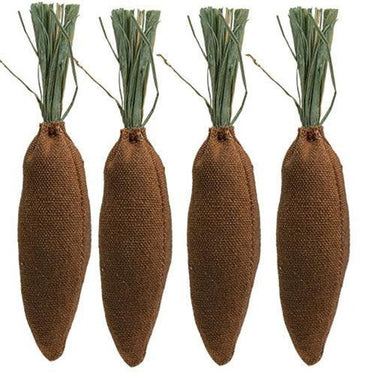 4 Set Mini Primitive Fabric Carrots - The Fox Decor